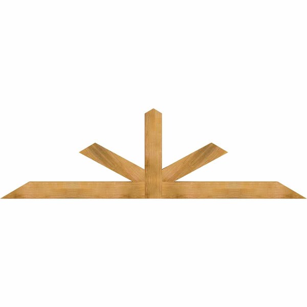 Ekena Millwork Saratoga Timber Gable Bracket, Western Red Cedar, 108"W x 31 1/2"H x 4"D x 6"F, 7/12 Pitch GBW108X31X0406SAR00RWR - main